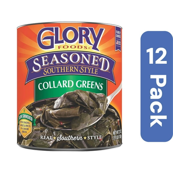 Glory Foods Seasoned Collard Greens 27 oz (Pack Of 12)