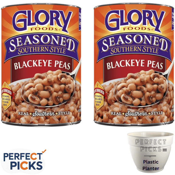 Glory Foods Seasoned Southern Style Blackeye Peas, Canned Peas, 15.5 oz ( Pack of 2)
