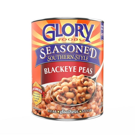 Glory Foods Seasoned Southern Style Blackeye Peas, Canned Peas, 15.5 oz