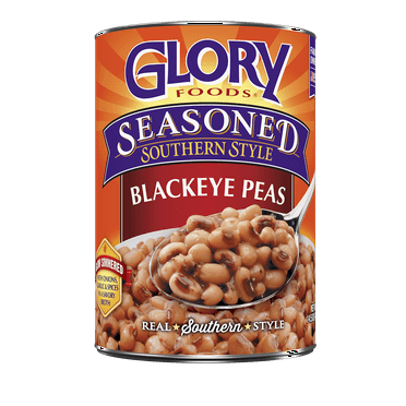 Glory Foods Seasoned Southern Style Blackeye Peas, Canned Peas, 15.5 oz