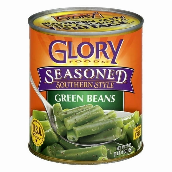 Glory Foods Seasoned Southern Style Green Beans, 29 oz., Can ( 1 Pack )