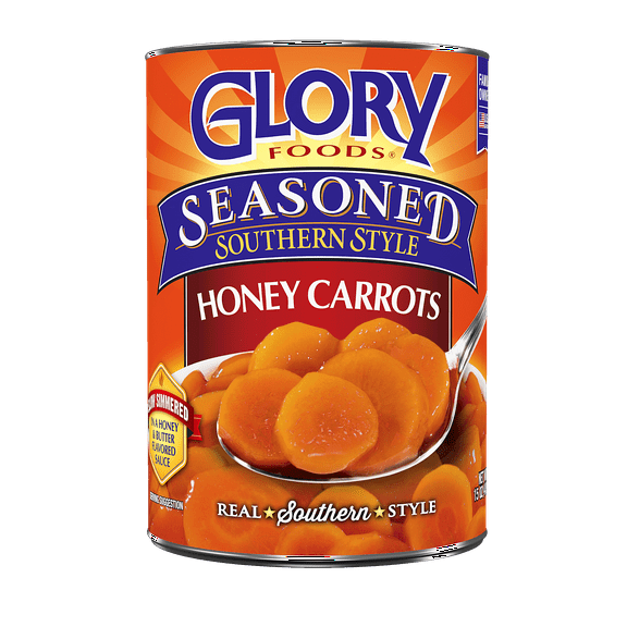 Glory Foods Seasoned Southern Style Honey Carrots Canned Vegetables 15.5 oz (Pack of 8)