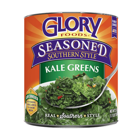 Glory Foods Seasoned Southern Style Kale Greens, Canned Vegetables, 27 oz