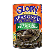 Glory Foods Seasoned Southern Style Turkey Flavored Collard Greens, Canned Vegetables, 14.5 oz