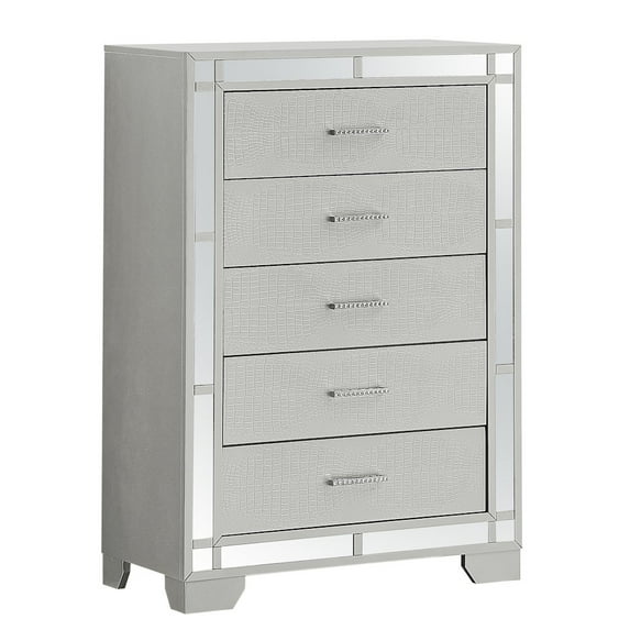 Glory Furniture 6 Drawer Dresser Silver Champagne