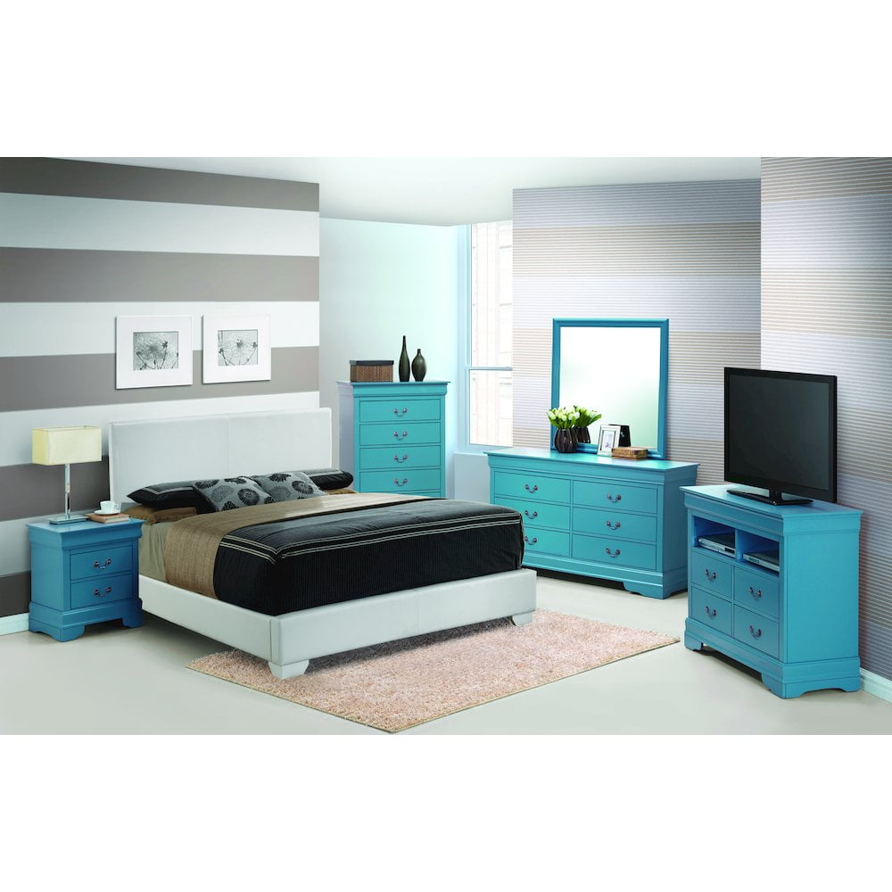 Glory Furniture Aaron Full Bed in White Color