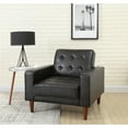 thumbnail image 1 of Glory Furniture Andrews Faux Leather Convertible Chair in Black, 1 of 6
