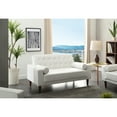 thumbnail image 1 of Glory Furniture Andrews Faux Leather Sleeper Loveseat in White, 1 of 5