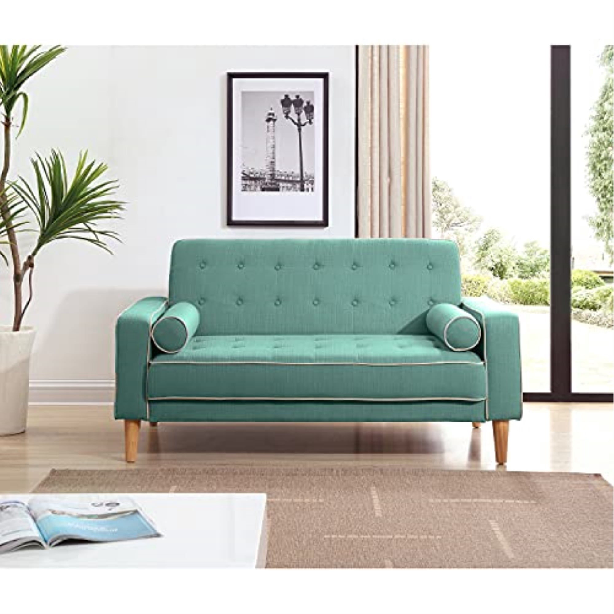 Glory Furniture G833A-L Teal Loveseat Bed.