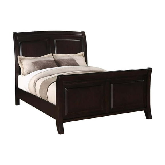 Glory Furniture Ashford King Panel Bed in Cappuccino