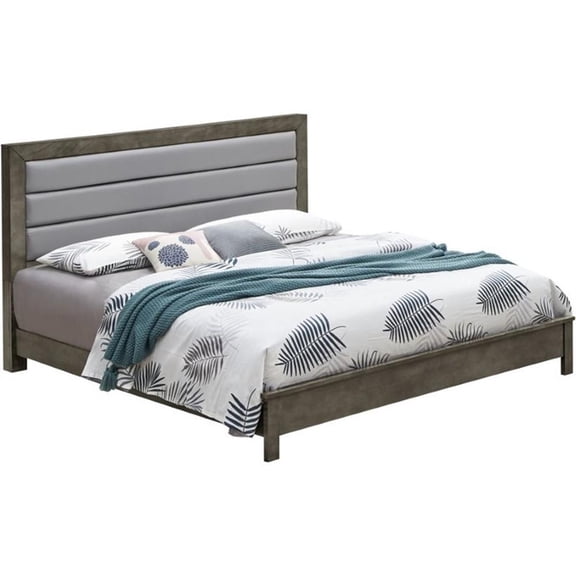 Glory Furniture Burlington Full Panel Bed in Gray