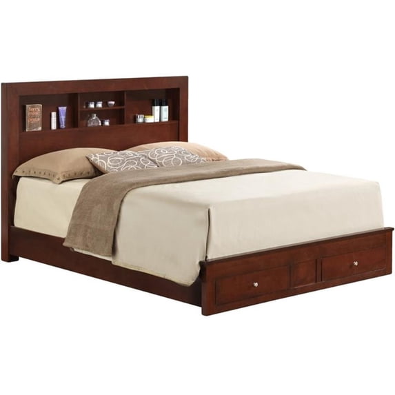 Glory Furniture Burlington Full Storage Bed in Cherry