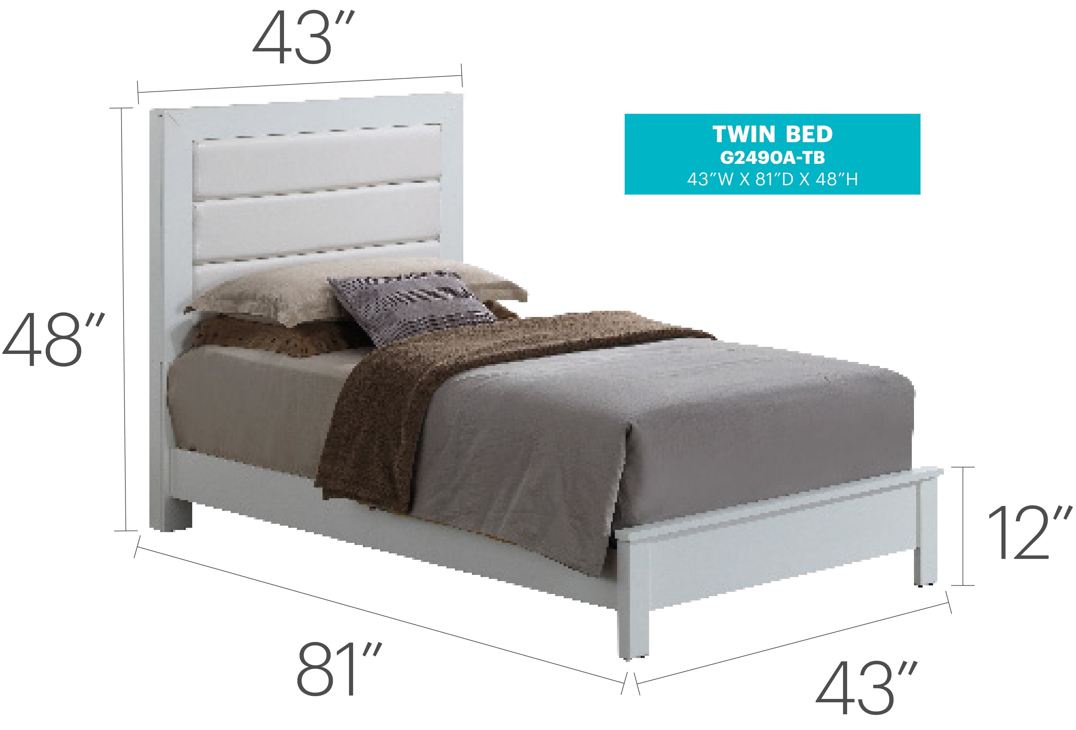 Glory Furniture Burlington G2490A-TB White Bed