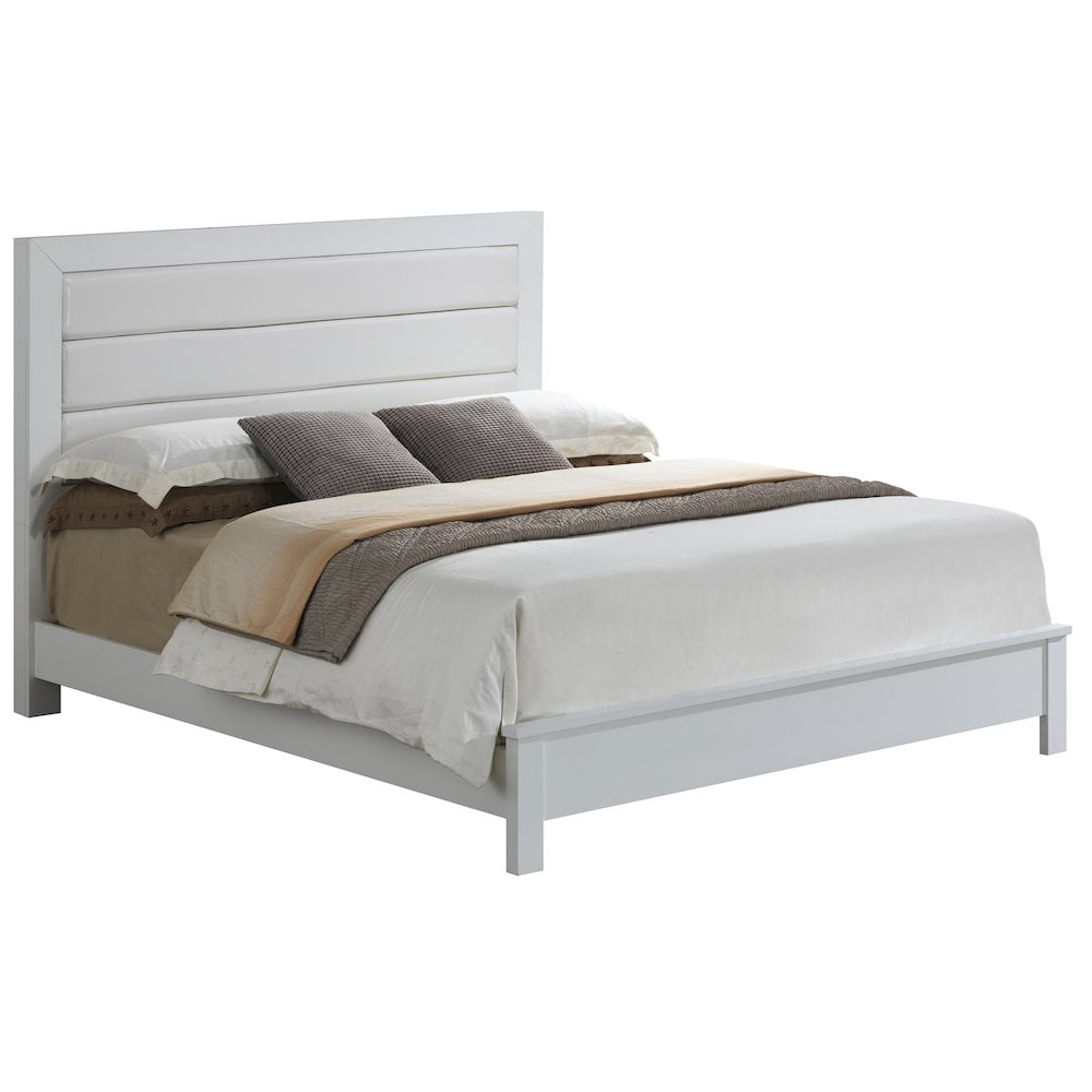 Glory Furniture Burlington King Bed in White Color