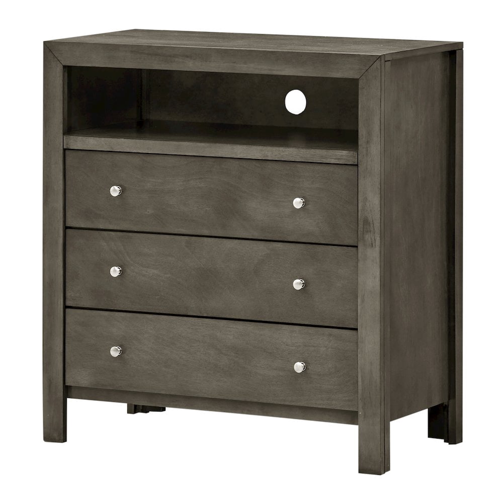 Glory Furniture Burlington Media Chest in Gray Color