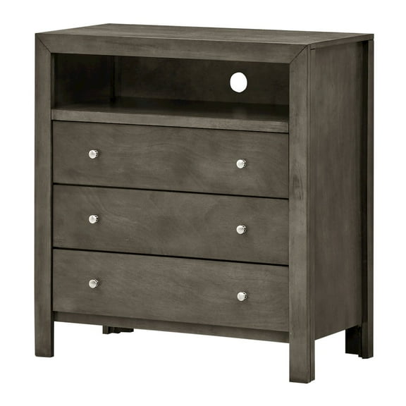 Glory Furniture Burlington Media Chest in Gray Color