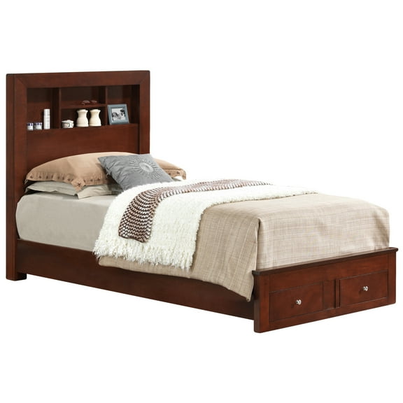 Glory Furniture Burlington Twin Storage Bed in Cherry