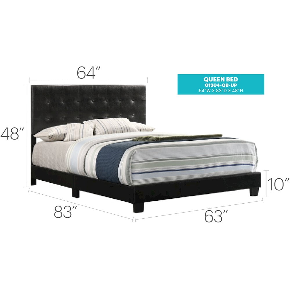 Glory Furniture Caldwell Full Bed in Black Color
