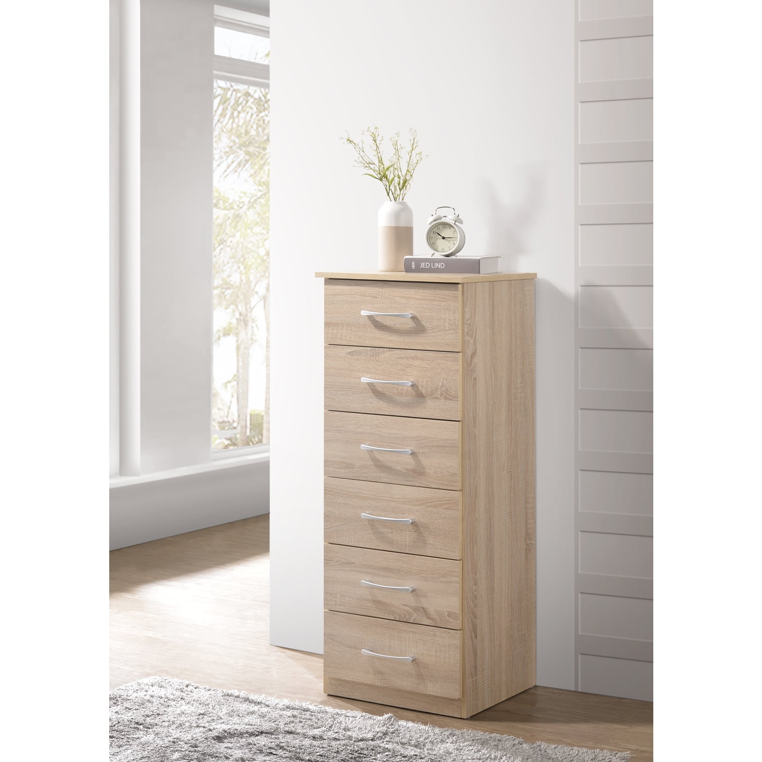 Glory Furniture Contemporary Lingerie Chest, Sandle Wood Natural, 6 Drawers