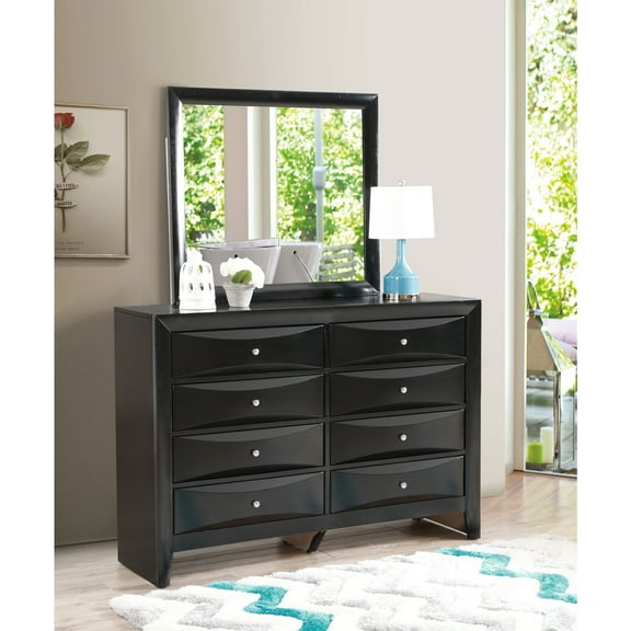 Glory Furniture Contemporary Marilla Mirror With Black Finish G1500-M