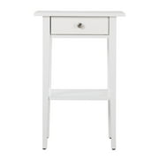 Glory Furniture Dalton 1 Drawer Bedroom Nightstand End Table, White
