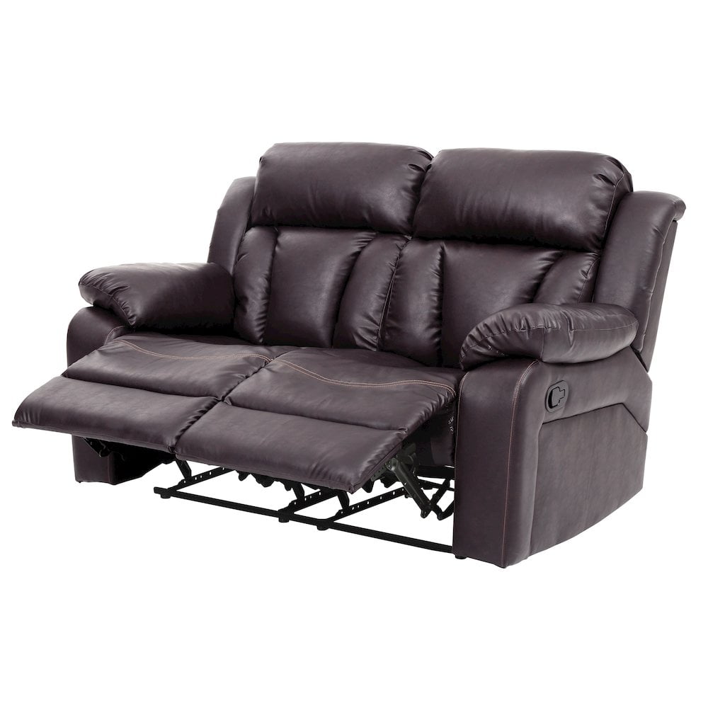Glory Furniture Daria Reclining Loveseat in Dark Brown Color