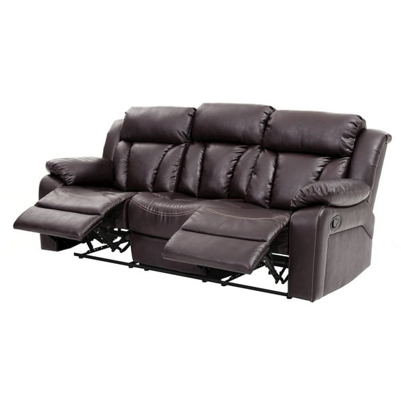 Glory Furniture Daria Reclining Sofa in Dark Brown Color