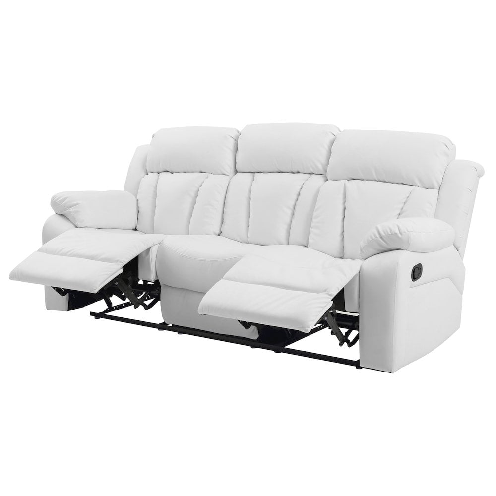 Glory Furniture Daria Reclining Sofa in White Color