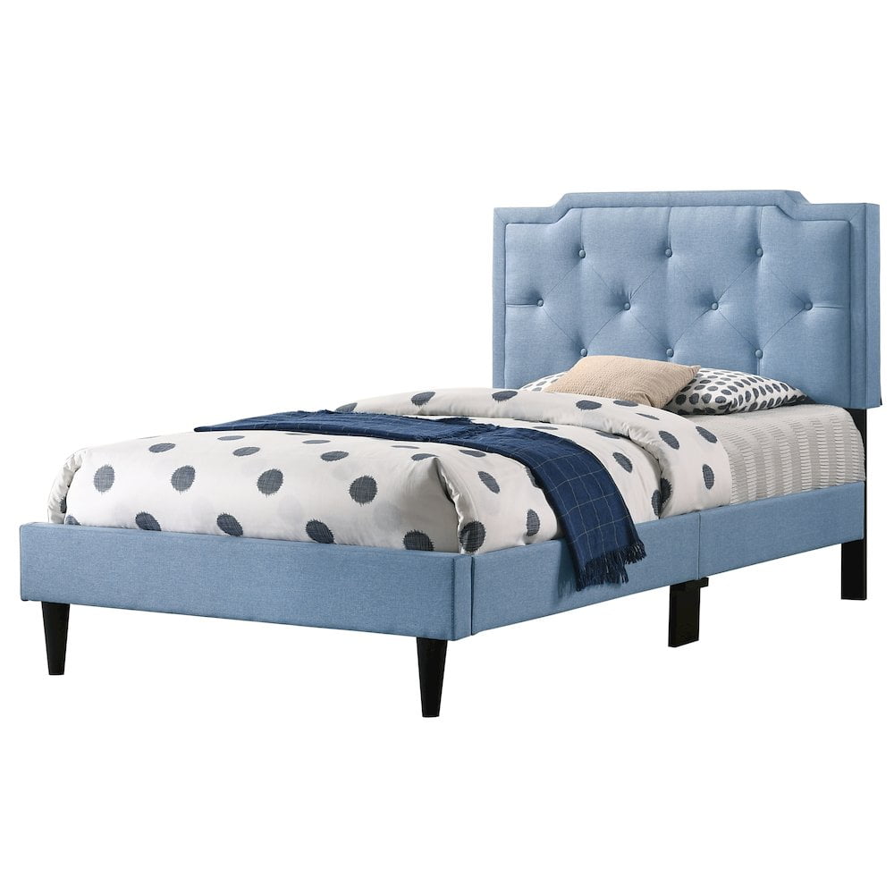 Glory Furniture Deb Twin Bed in Blue Color