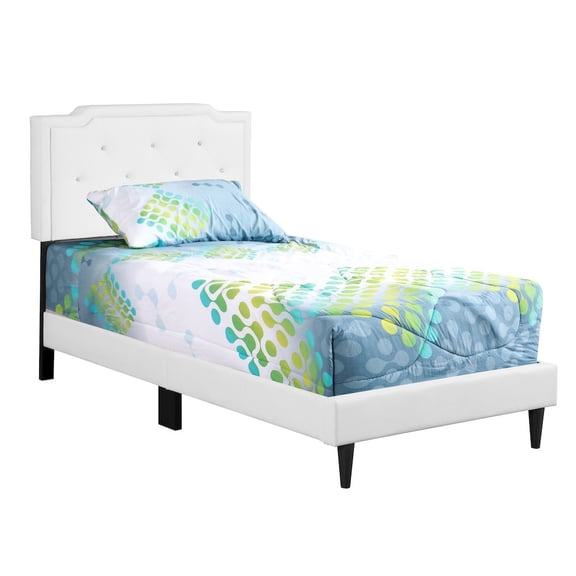 Glory Furniture Deb Twin Bed in White Color