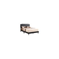 Glory Furniture Deb Velvet Upholstered Full Bed in Black