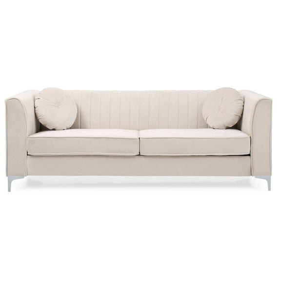 Glory Furniture Delray Sofa in Ivory Color