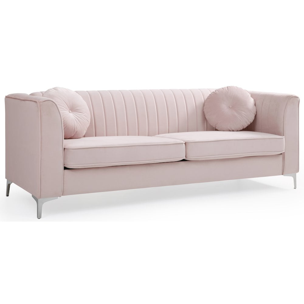 Glory Furniture Delray Sofa in Pink Color