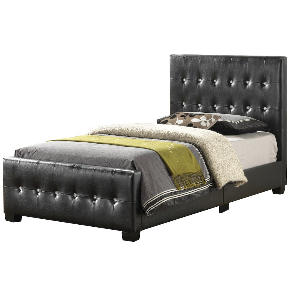 Glory Furniture Diamond Twin Bed in Black Color
