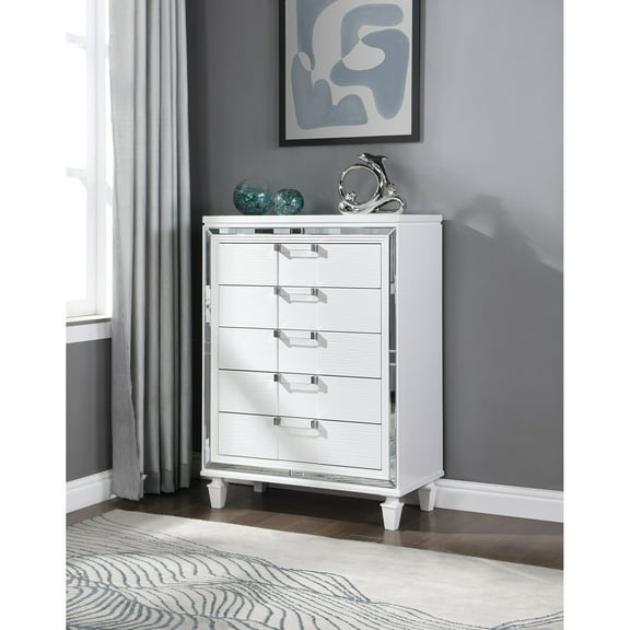 Glory Furniture Genoa G05790-CH Chest , Silver Champagne