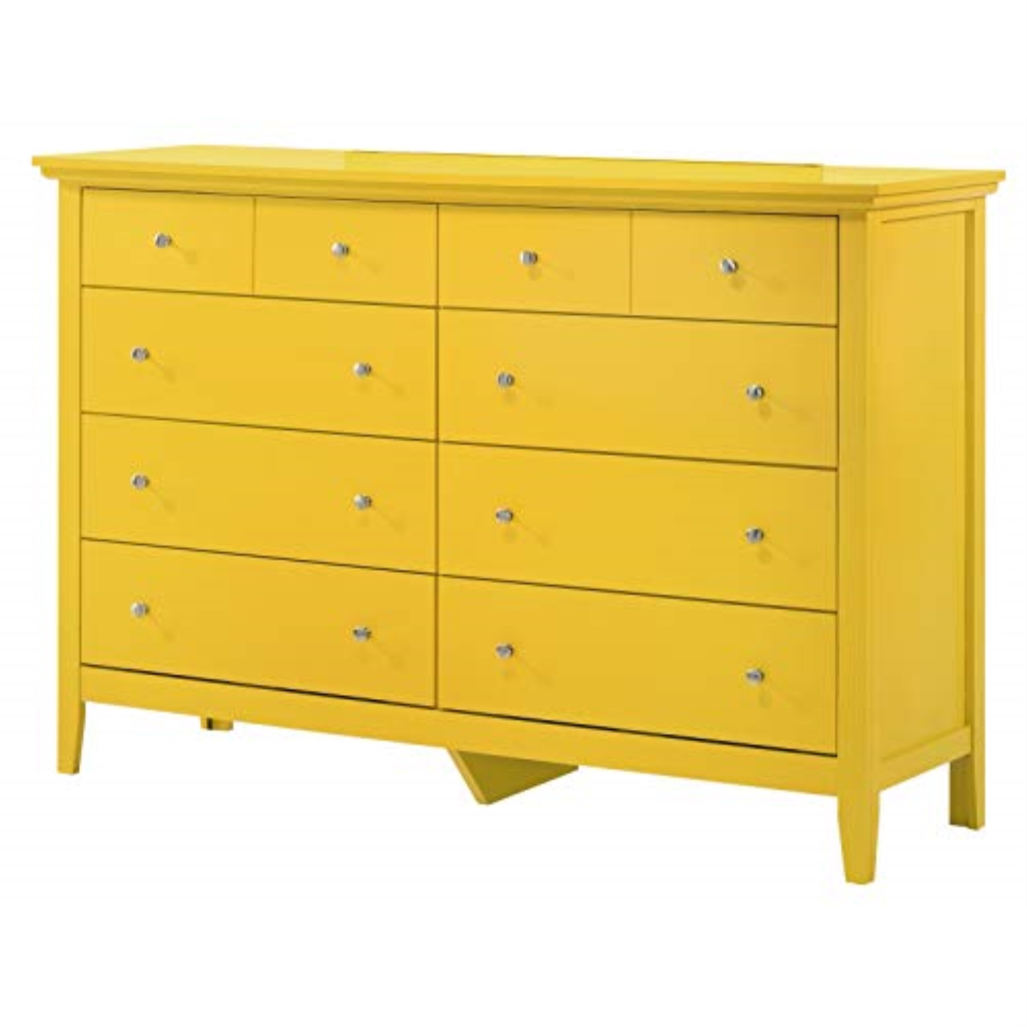 Glory Furniture Hammond 8 Drawer Dresser in Yellow