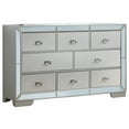 thumbnail image 1 of Glory Furniture Hollywood Hills 8 Drawer Dresser in Silver Champagne, 1 of 2
