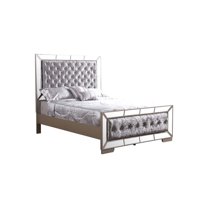 Glory Furniture Hollywood Hills Full Panel Bed in Silver Champagne