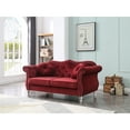 thumbnail image 1 of Glory Furniture Hollywood Velvet Loveseat in Burgundy, 1 of 6
