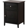 thumbnail image 1 of Glory Furniture Izzy 1 Drawer 1 Door Nightstand in Black, 1 of 16