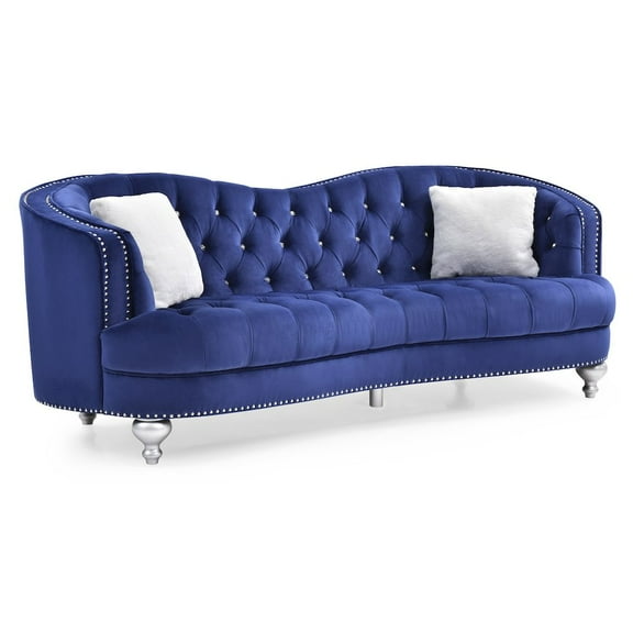 Glory Furniture Jewel Sofa in Blue Color