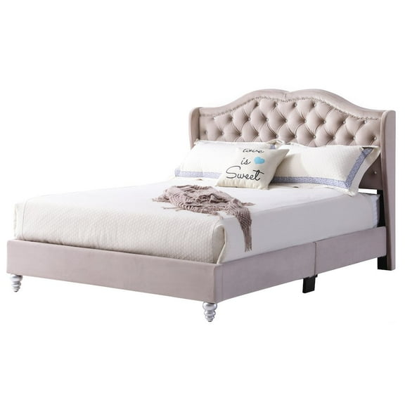 Glory Furniture Joy Queen Bed in Beige Color