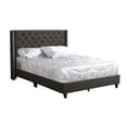 Glory Furniture Julie King Size Upholstered Bed with Deep Tufting and