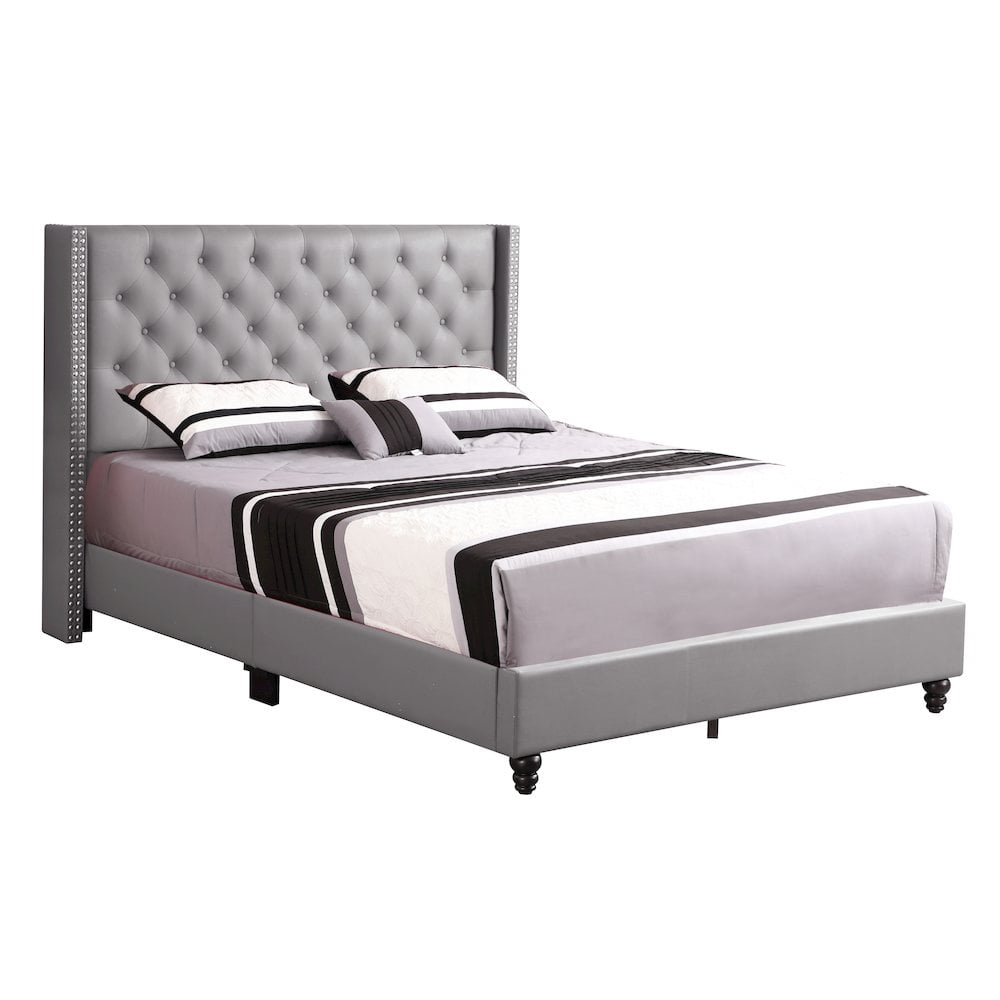 Glory Furniture Julie Queen Bed in Light Grey Color