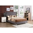 thumbnail image 1 of Glory Furniture Julie Velvet Upholstered Full Bed in Gray, 1 of 2