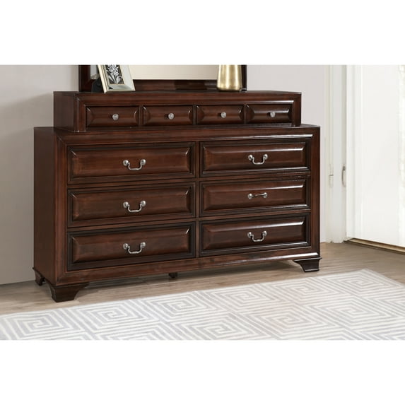 Glory Furniture LaVita 10 Drawer Dresser in Cappuccino