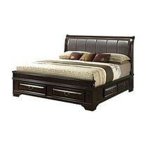 Glory Furniture LaVita King Storage Bed in Cappuccino