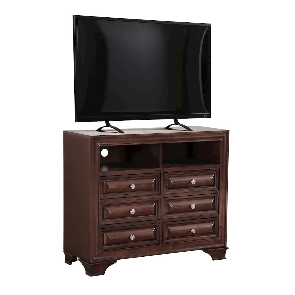 Glory Furniture LaVita Media Chest in Cappuccino Color