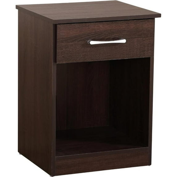 Glory Furniture Lindsey Manufactured Wood 1-Drawer RTA Nightstand in Wenge