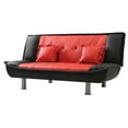 thumbnail image 1 of Glory Furniture Lionel Faux Leather Sleeper Sofa in Black, 1 of 5